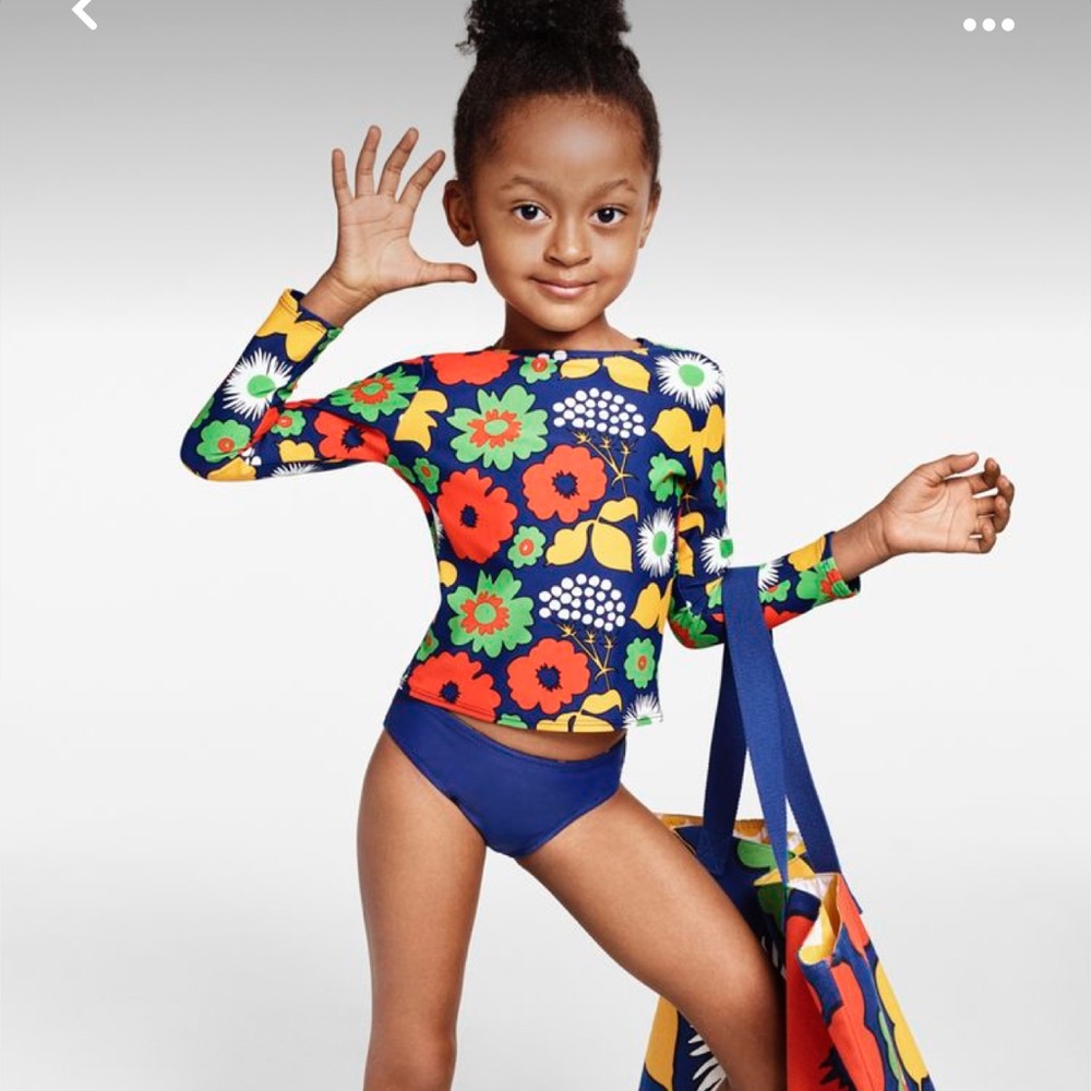 Marimekko target rash guard girls top sz 6-7